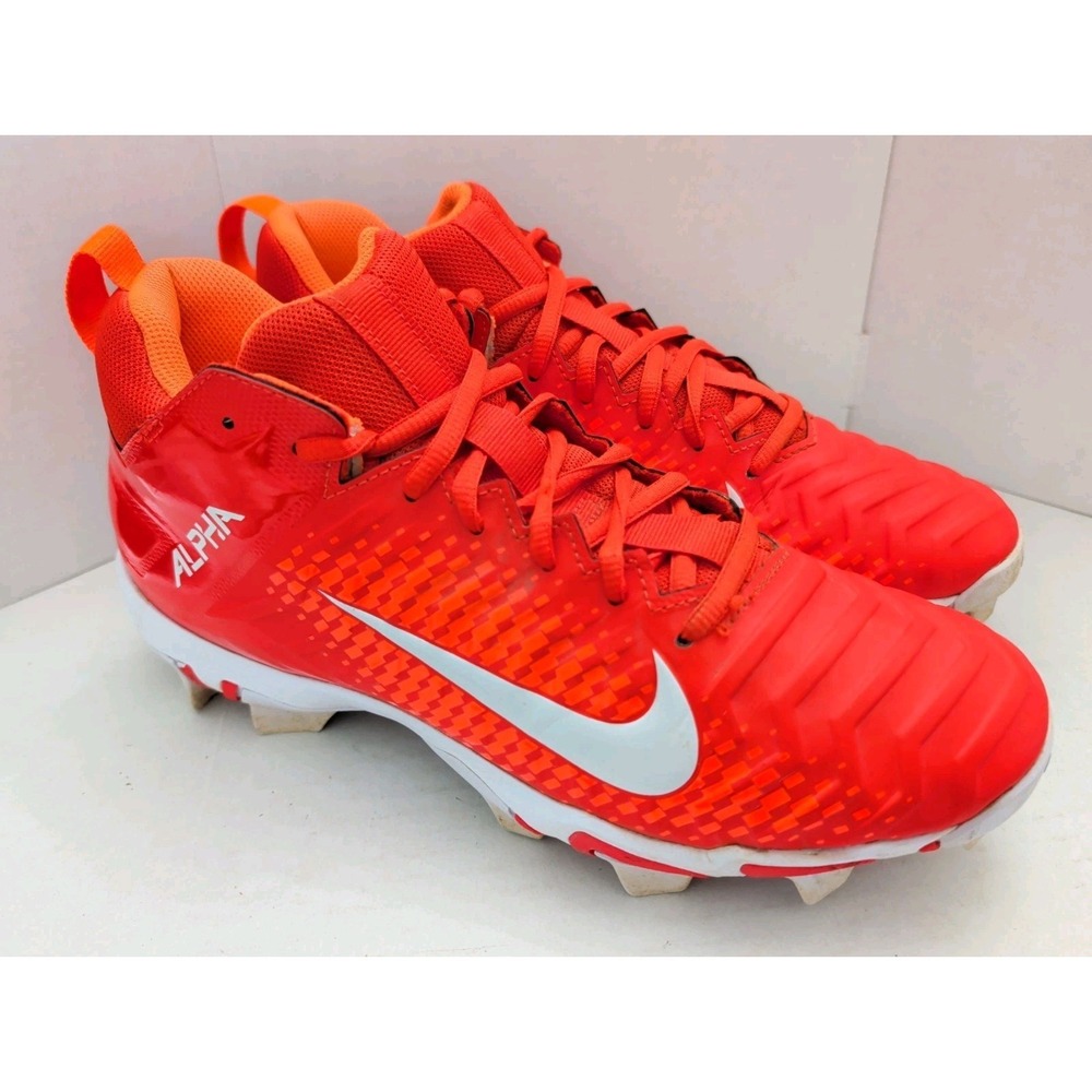 Nike Mens Alpha FastFlex Football Cleats AQ7653-800 Orange White Size 8.5